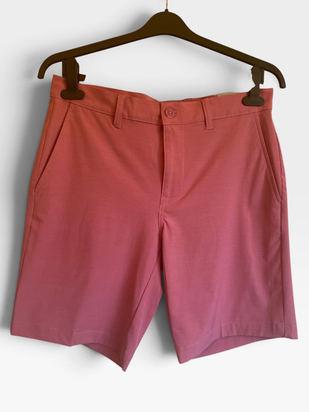 PGA Tour Men's Rose Pink Flat Front Golf Shorts Sun Protection NWT